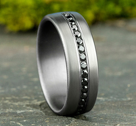 Black Diamond Wedding Band