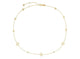 Yellow Gold Diamond and Flower Station Necklace