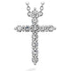 Hearts On Fire Signature Large Cross Necklace in white gold