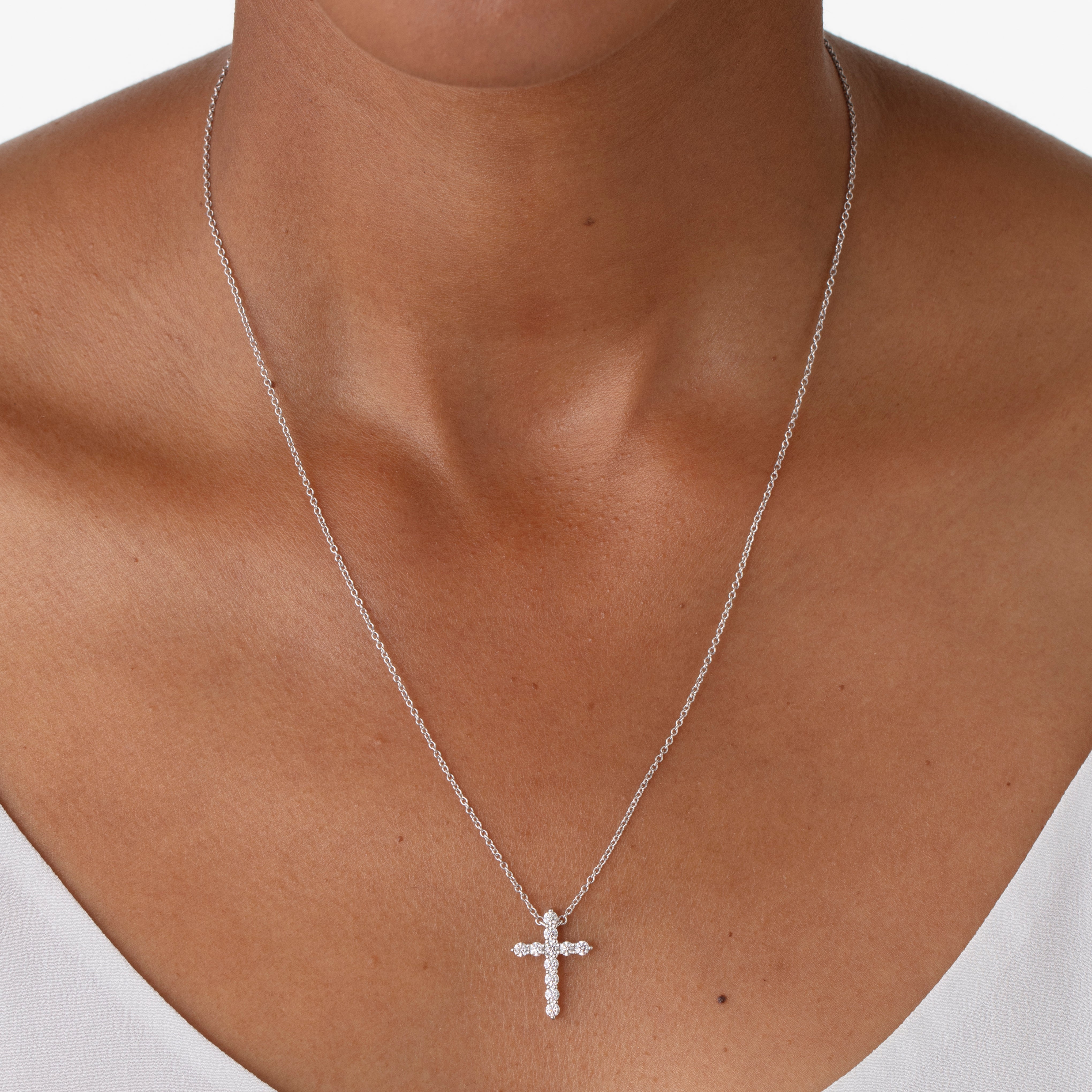 Hearts On Fire Signature Cross Pendant Necklace