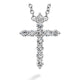 Hearts On Fire Signature Medium Cross Necklace in white gold