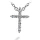Hearts On Fire Signature Small Cross Necklace in white gold