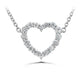 Hearts On Fire Signature Medium Heart Necklace in white gold