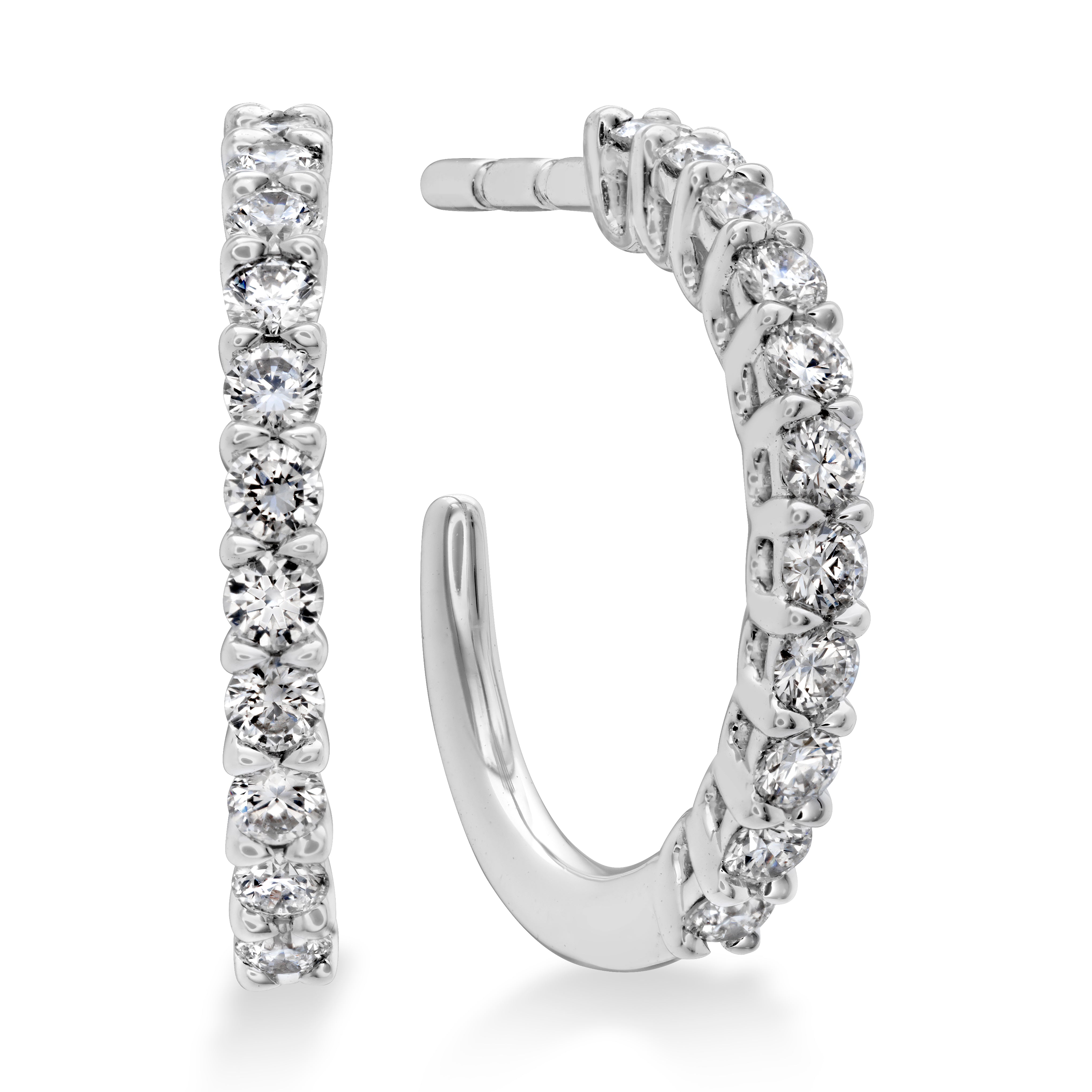 Hearts On Fire Round Hoop Earrings