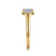 Geo Yellow Gold Round Diamond Engagement Ring Setting