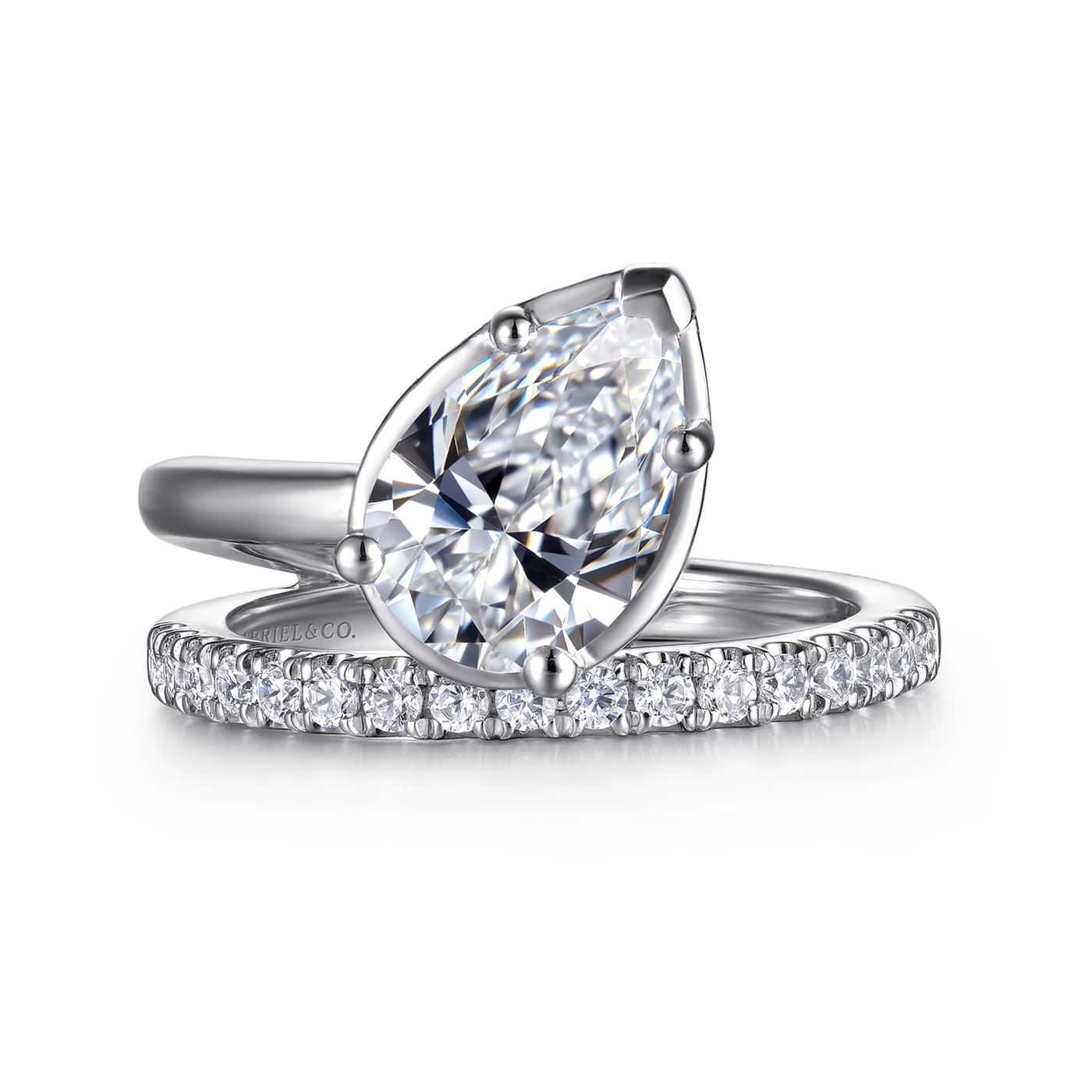 Setiangon Shape Bezel Prong Pear Shape Wrap Engagement Ring Setting – Murphy Jewelers