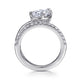 Bezel Prong Pear Shape Wrap Engagement Ring Setting