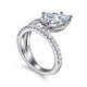 Bezel Prong Pear Shape Wrap Engagement Ring Setting