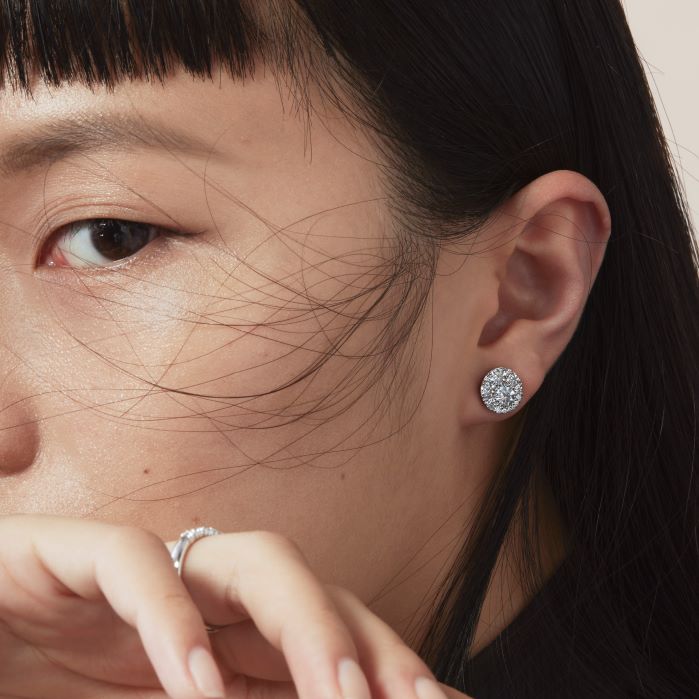 Tessa Diamond Circle Earrings, 1.00 ctw