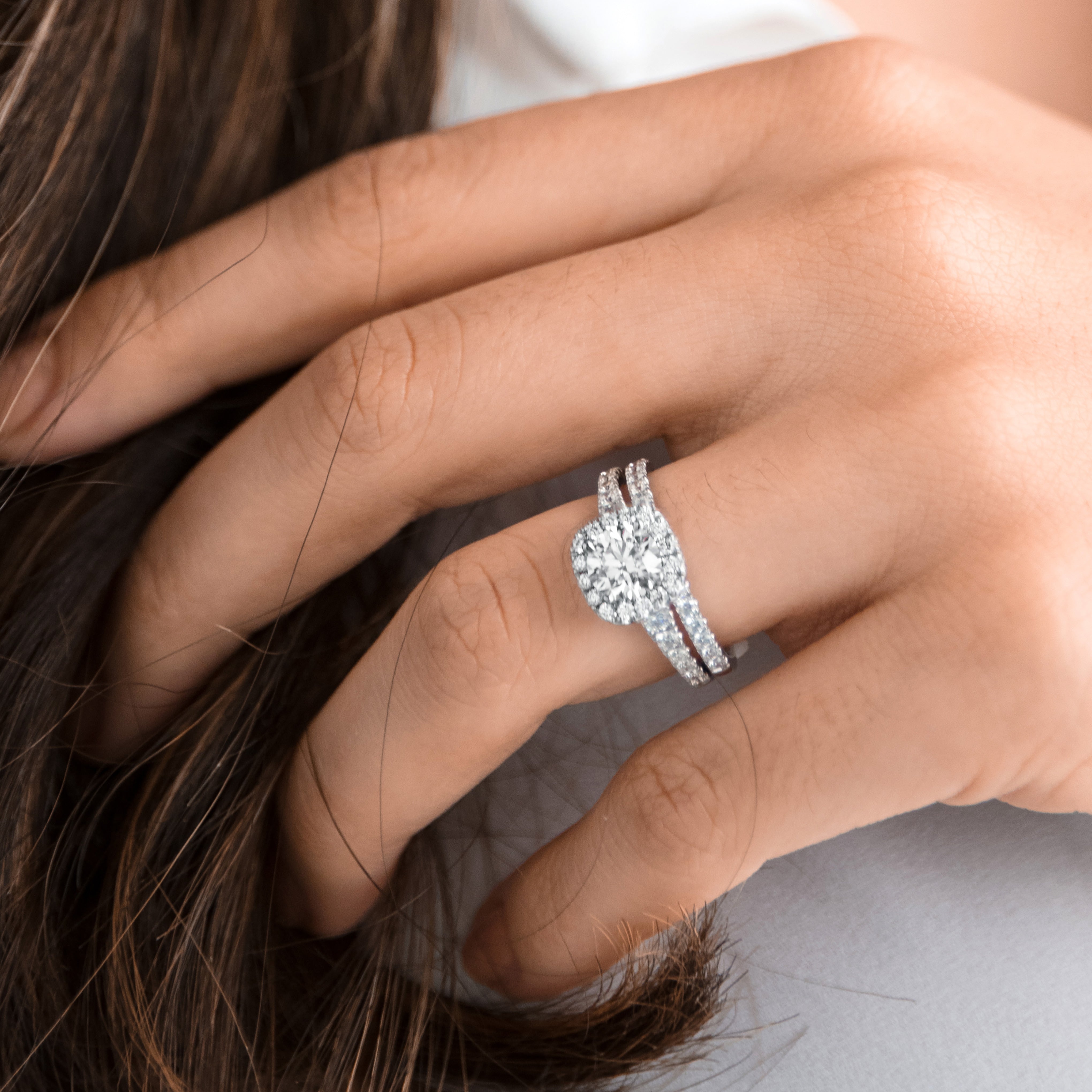 Hearts On Fire Transcend Premier Diamond Band on model