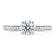Hearts On Fire Vela Solitaire Engagement Ring with Diamond Band