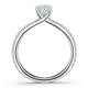 Vela Solitaire Engagement Ring with Diamond Band