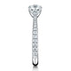 Vela Solitaire Engagement Ring with Diamond Band