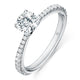 Vela Solitaire Engagement Ring with Diamond Band