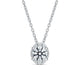 Hearts On Fire Ellipse Diamond Halo Pendant Necklace in white gold