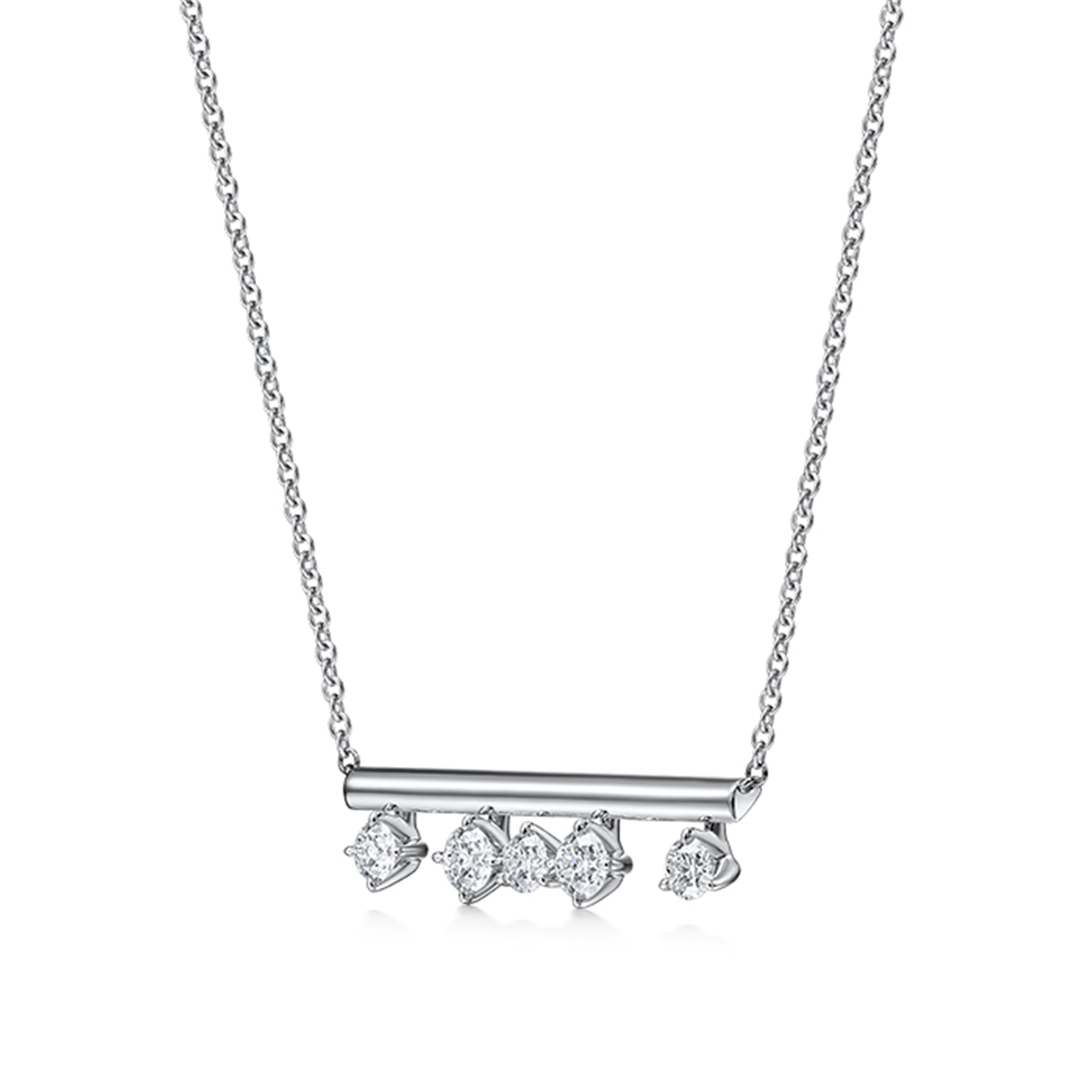 Hearts On Fire Barre Floating Diamond Necklace