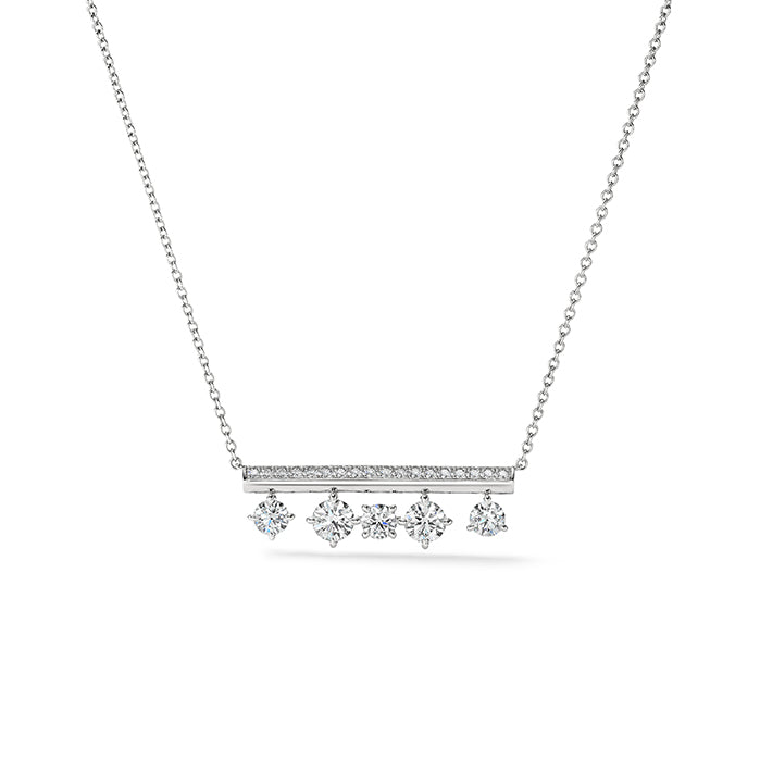 Barre Floating Diamond Pendant Necklace