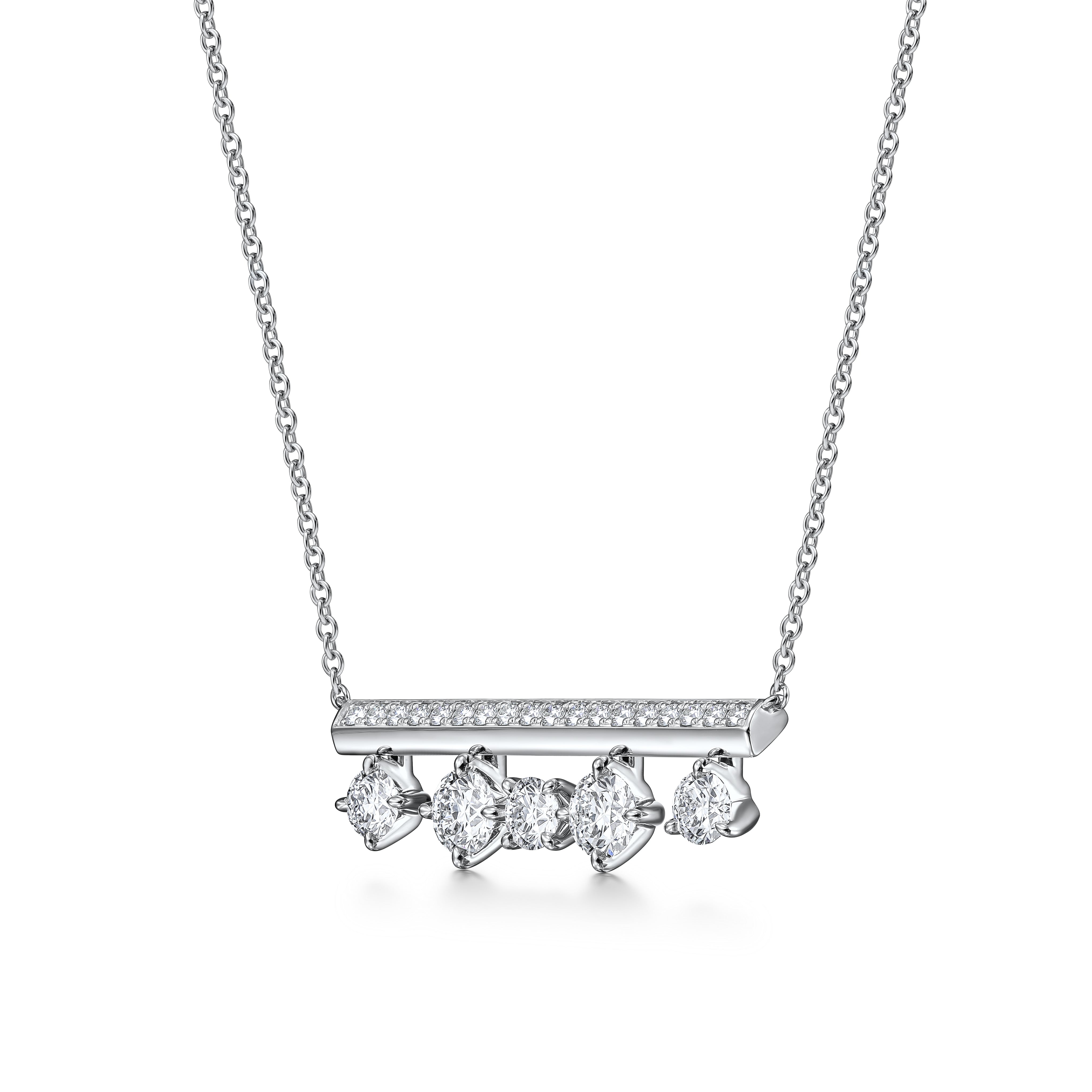 Hearts On Fire Barre Floating Diamond Pendant Necklace