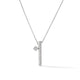 Barre Floating Single Diamond Pave Necklace