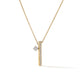 Barre Floating Single Diamond Pave Necklace