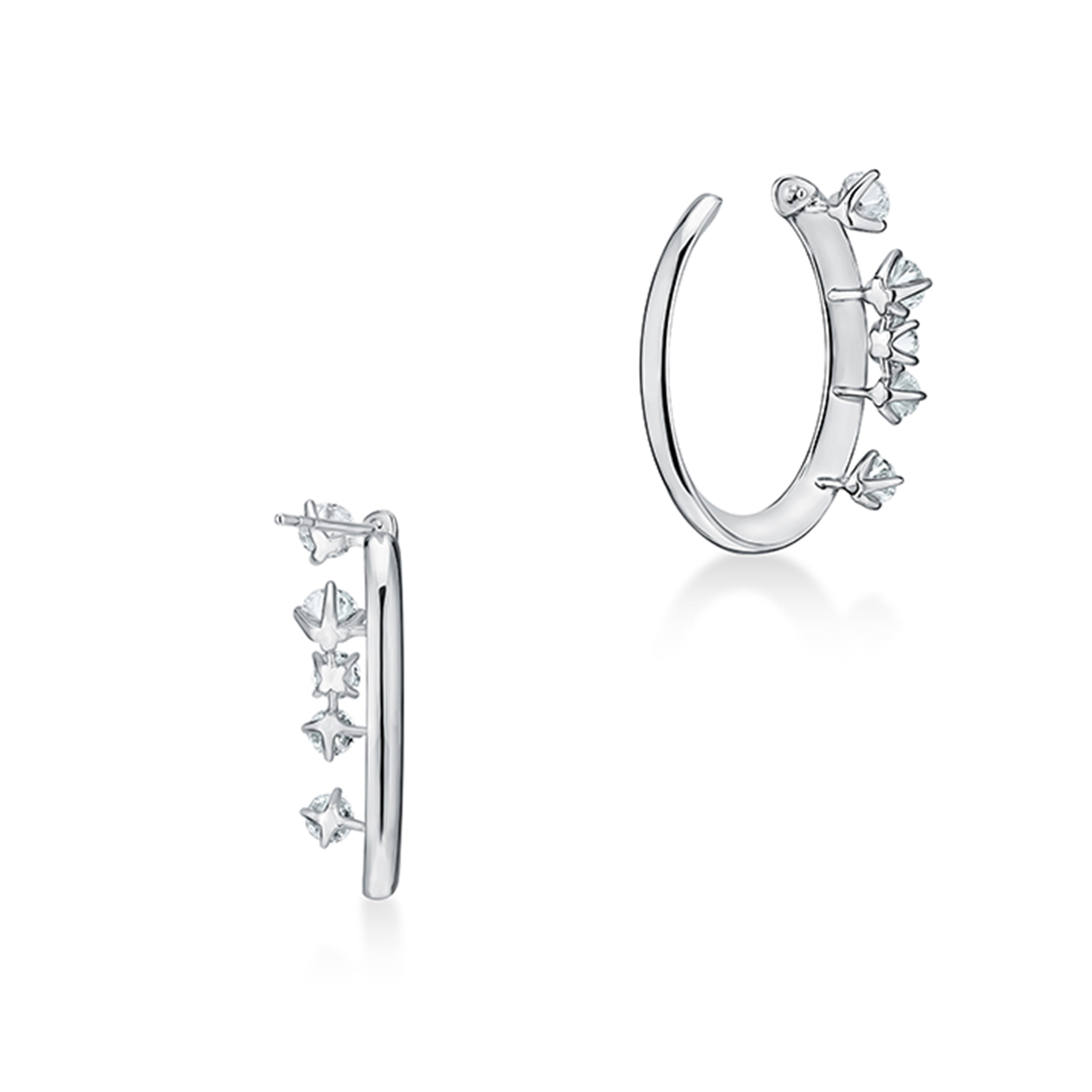 Hearts On Fire Barre Floating Diamond Small Hoops, 1.43 ctw