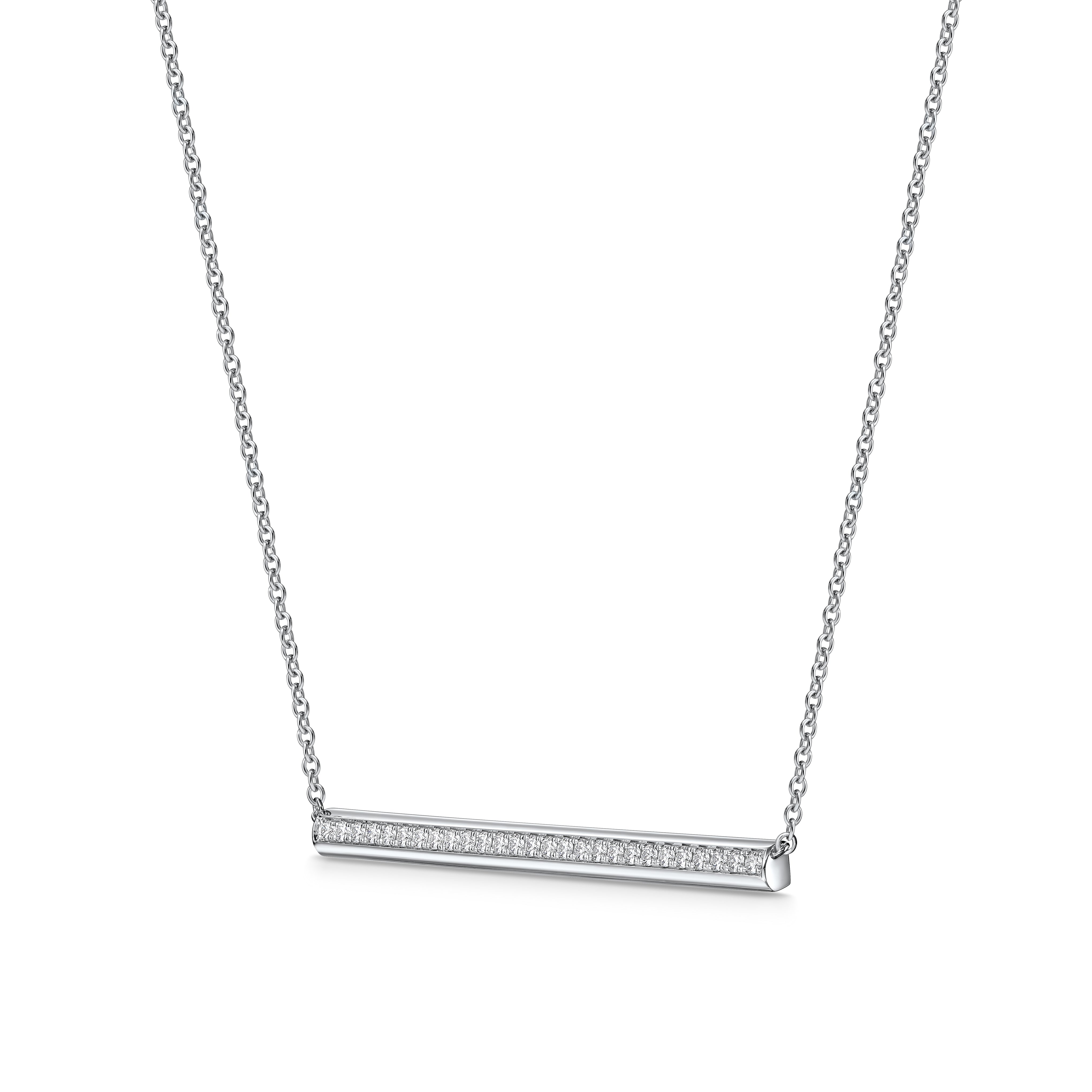 Hearts On Fire Barre Pave Pendant Necklace