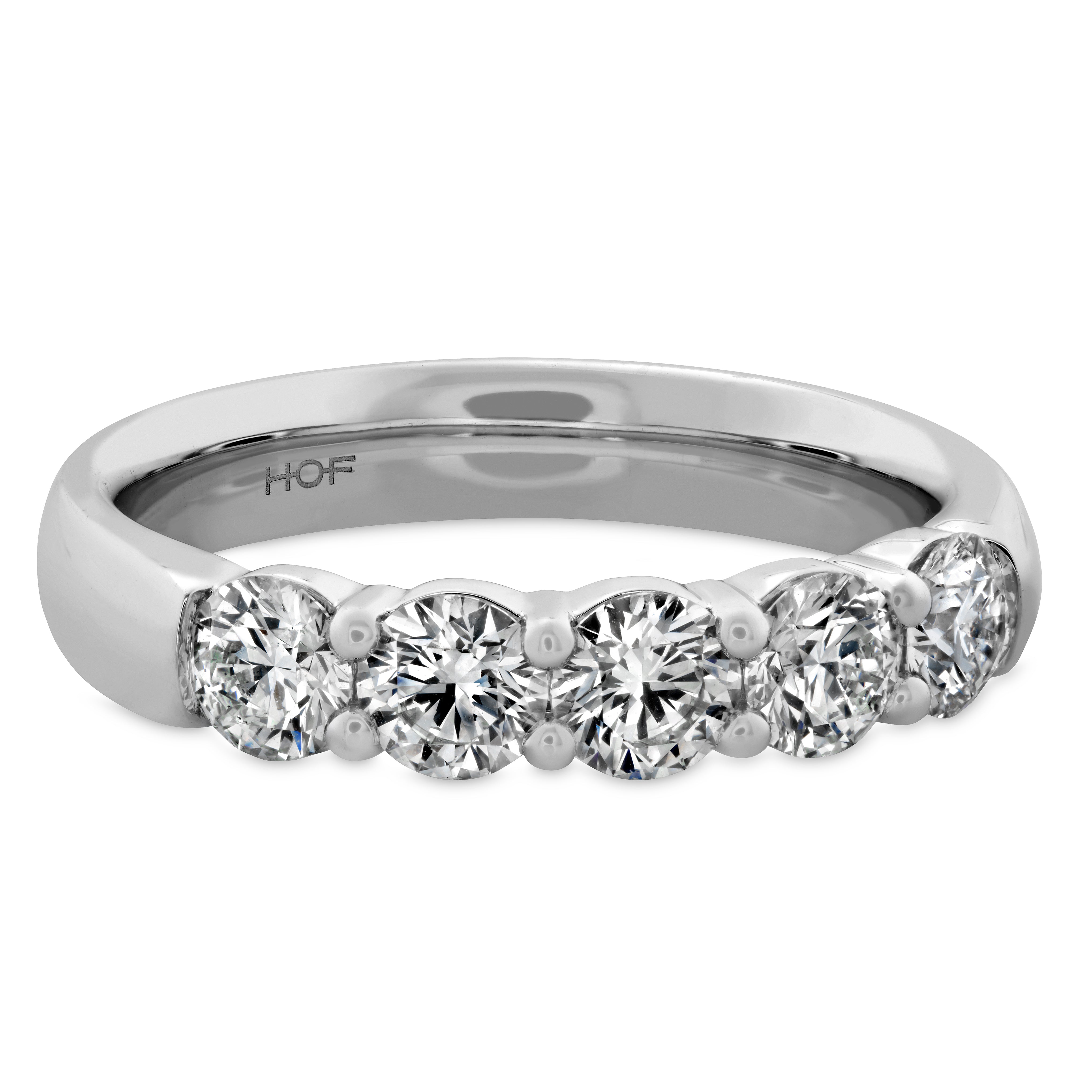 Hearts On Fire Signature 5-Stone Band, detail view