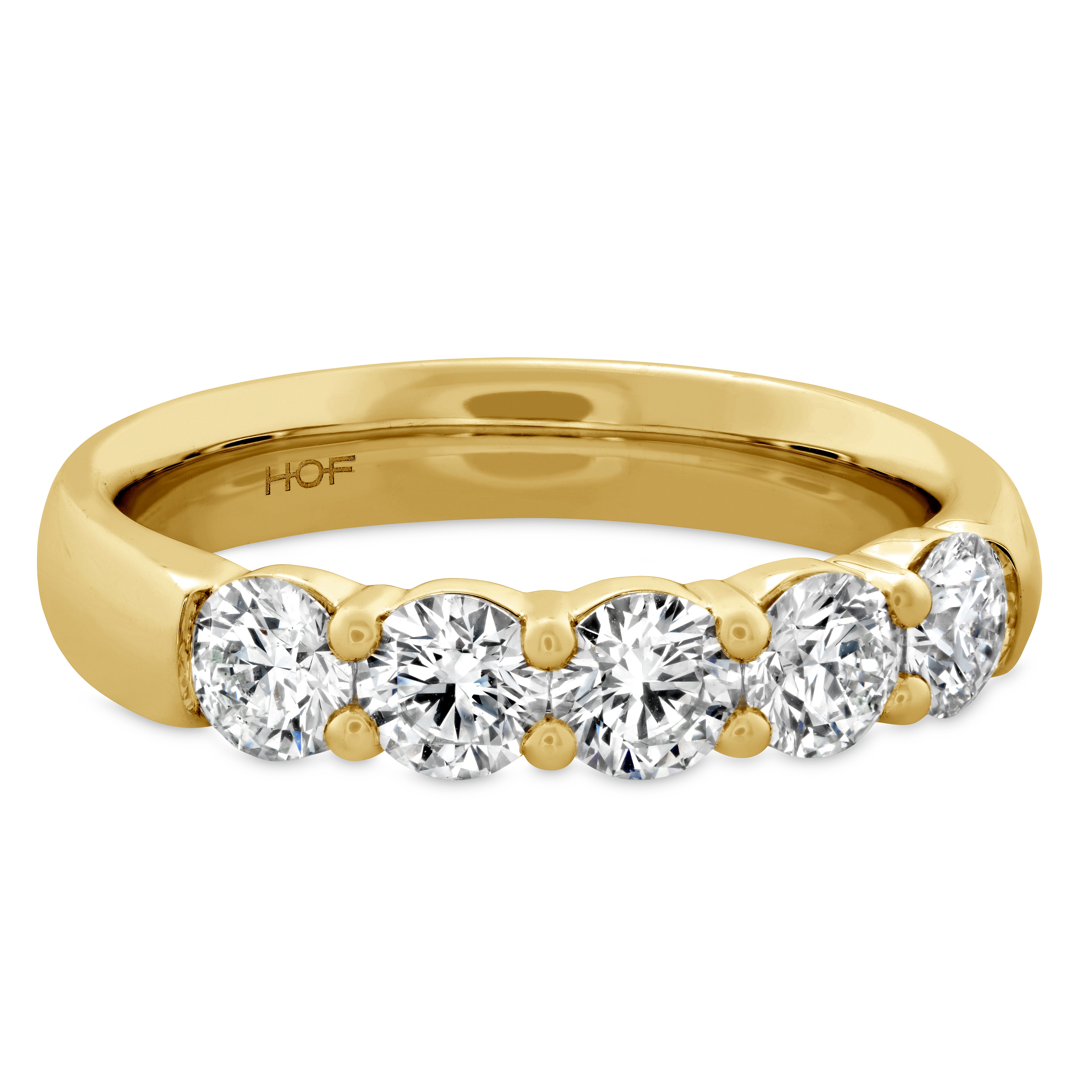 Hearts On Fire Signature 5 Stone Diamond Band