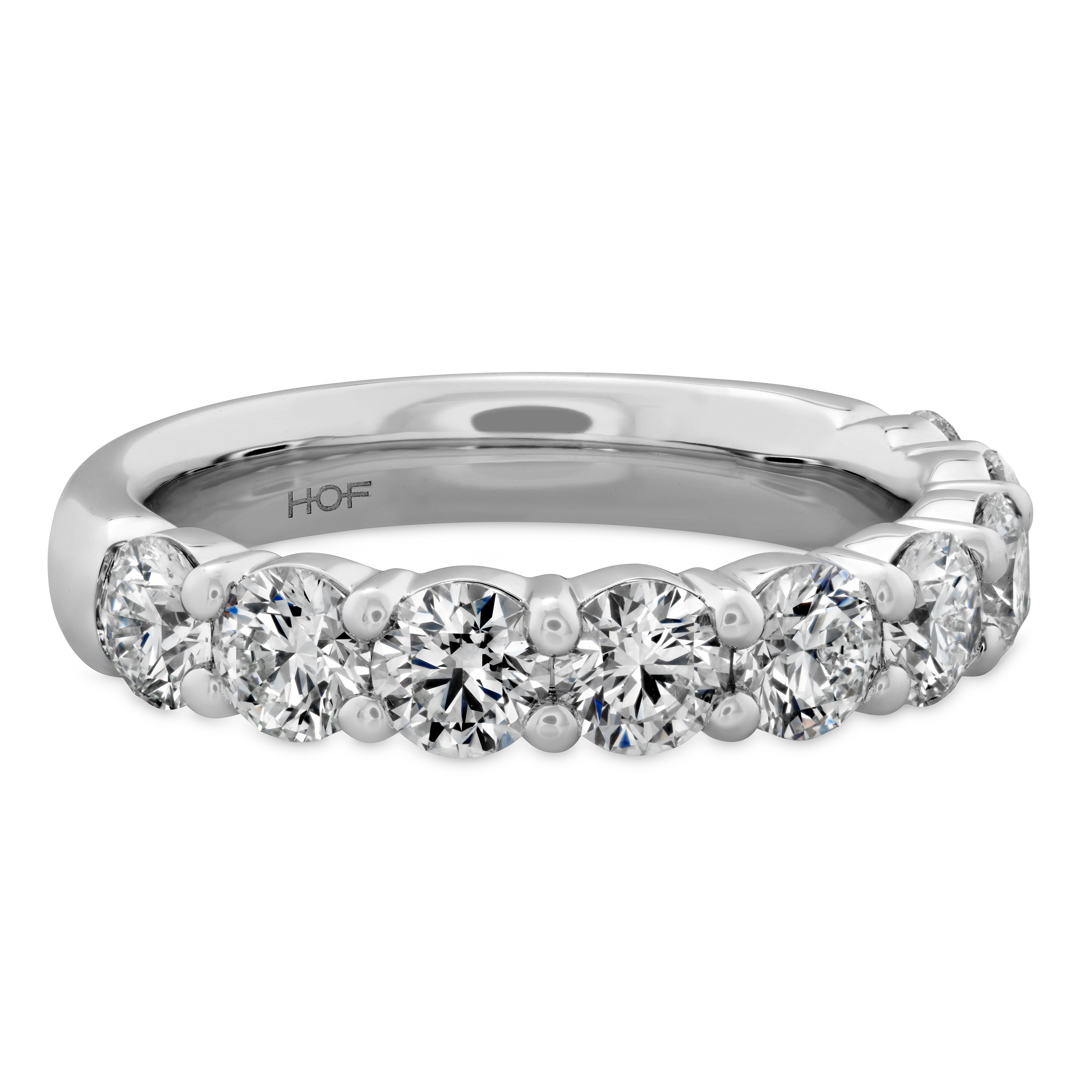 Hearts On Fire Signature 9-Stone Band, detail view