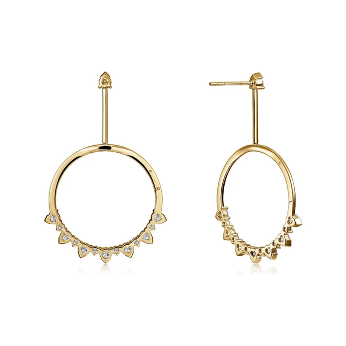 Hearts On Fire Aerial Sunrise Drop Earrings, detail view