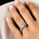 Hearts On Fire Lorelei Floral Diamond Band on model