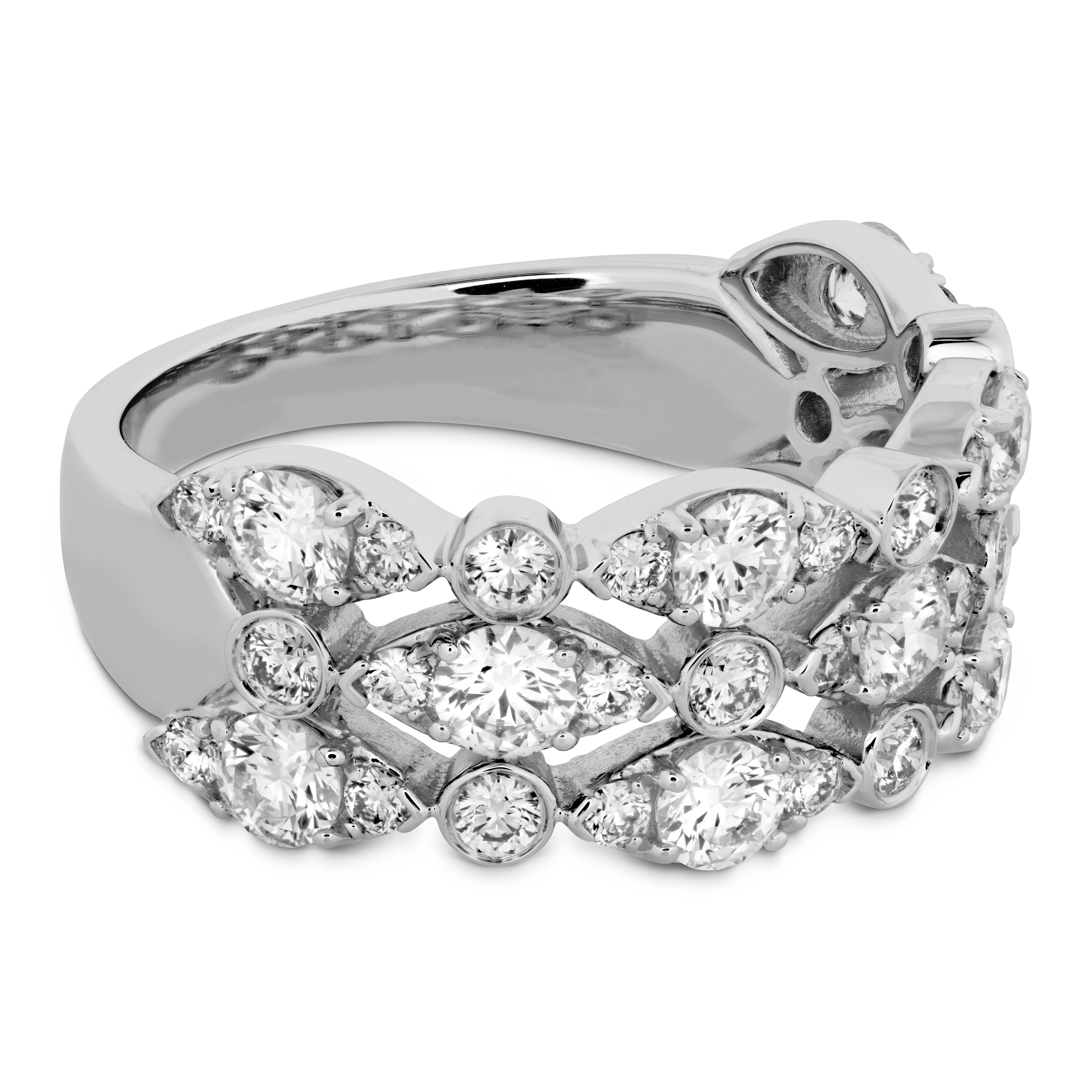 Hearts On Fire Regal Bezel Triple Ring