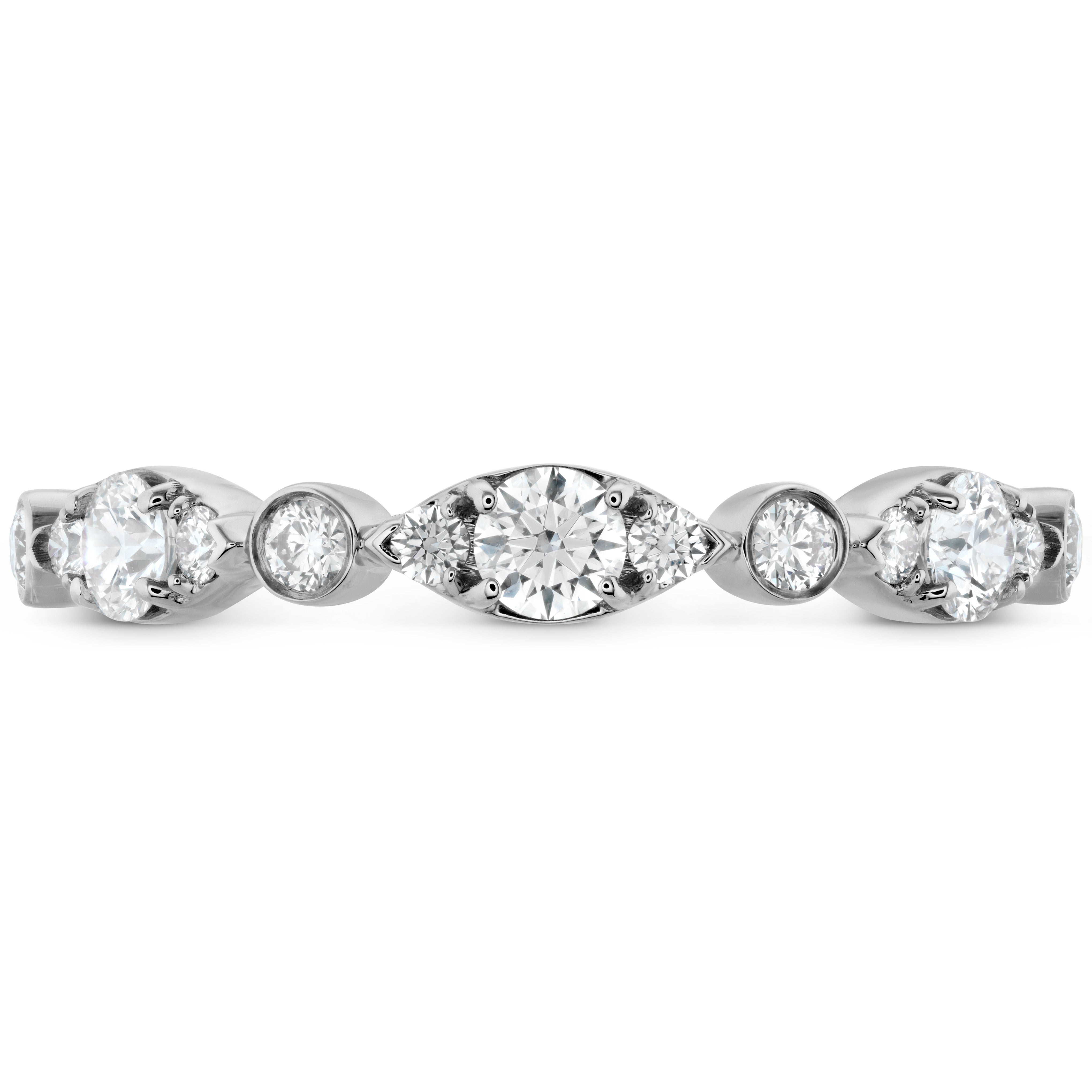 Hearts On Fire Bezel Regal Band in white gold with diamonds