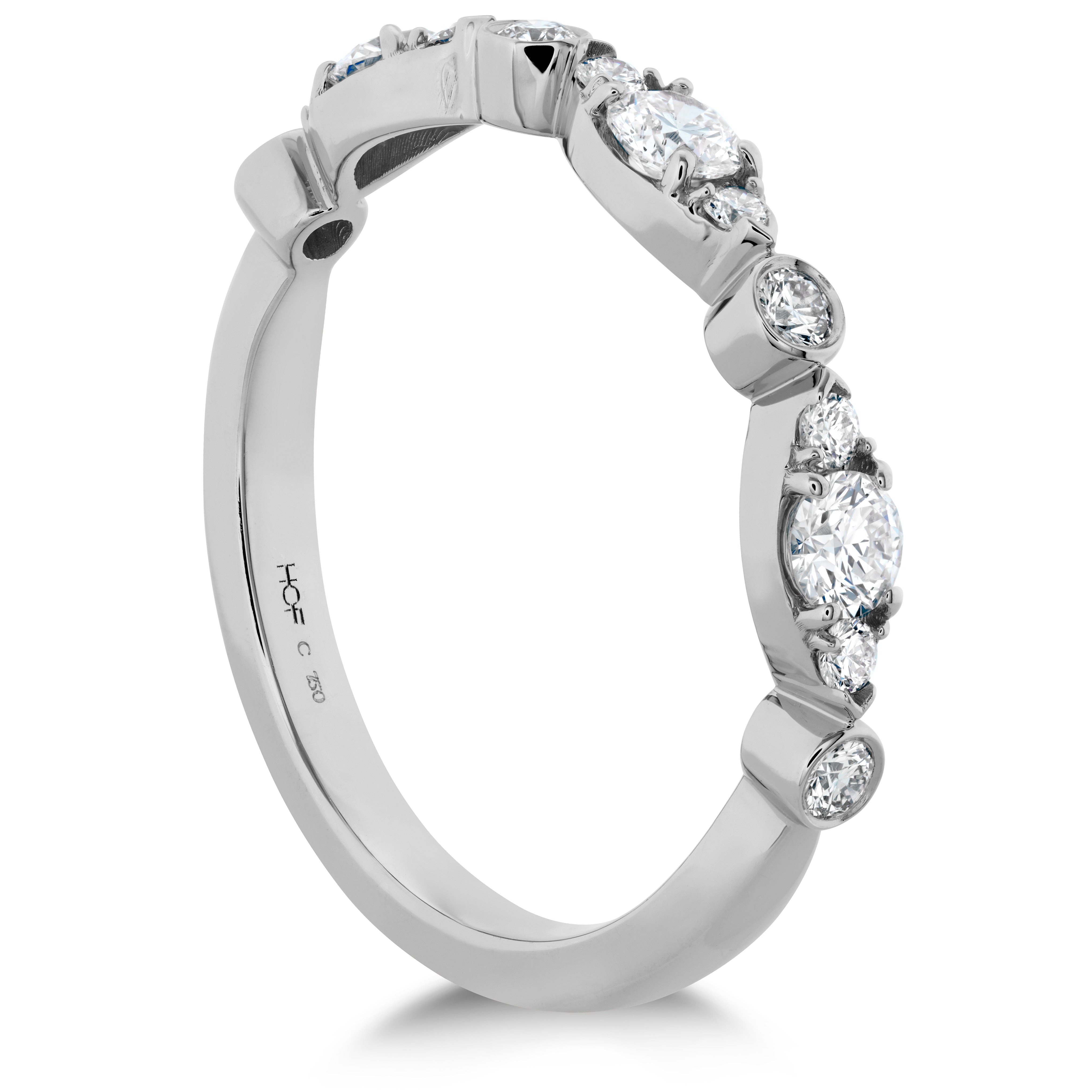 Hearts On Fire Bezel Regal Band, alternate view