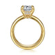 Robin Yellow Gold Emerald Cut Diamond Engagement Ring Setting