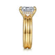 Robin Yellow Gold Emerald Cut Diamond Engagement Ring Setting