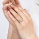 Robin Yellow Gold Emerald Cut Diamond Engagement Ring Setting